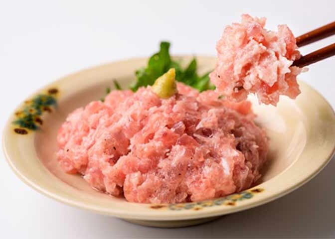 本マグロの大トロで作ったネギトロ